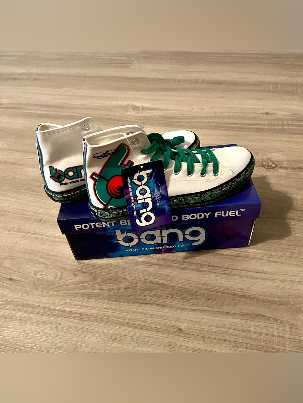 NWT Bang Energy High Top Graphic Sneakers Canvas Shoes Men 8 Women 9 US 41